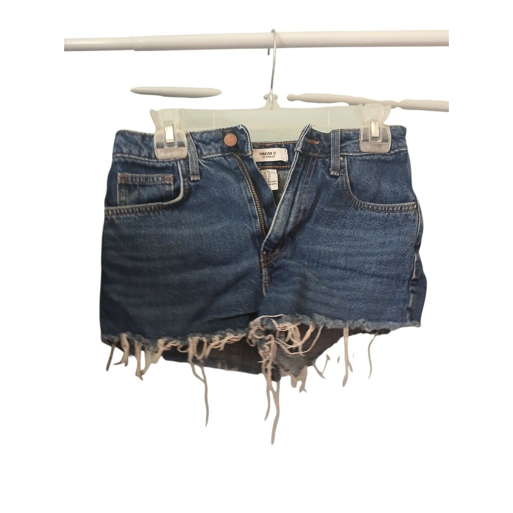 Forever 21 Denim Cut Off Shorts Women’s Size 24Distressed Raw Hem FestivalSummer